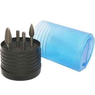 4PC BURR SET 1/4" SHANK - TUNGSTEN CARBIDE - MX NCC GENERAL PURPOSE