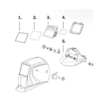 MILLER/WIA BLUE HELMET HARNESS ASSEMBLY