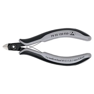 KNIPEX PREC ELECT CUTTER ESD 120MM