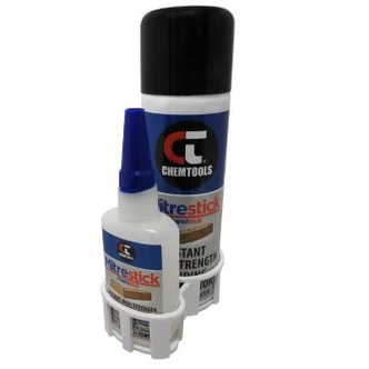 Rapidstick™ Bonding Kit, Instant High Strength, 'Mitrestick', Includes 50g Bonding Adhesive + 150g Bonding Accelerator Spray (12PK)