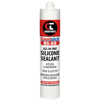 Silicone Sealant, All-In-One, Silver, 300ml Cartridge