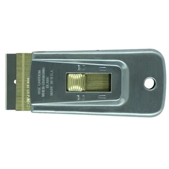 Metal Heavy Duty Scraper with Brass Button with blade