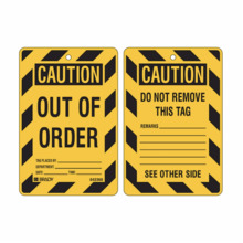 Economy Safety Lockout Tags - Out of Order (100 PK)