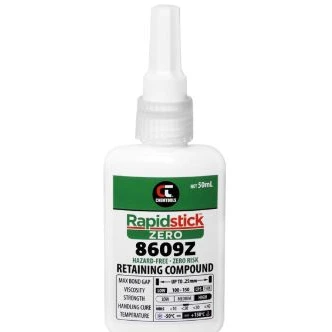 Rapidstick™ Zero Retaining Compound (8609), General Purpose, Tight Gaps, 50ml Bottle - ZERO Hazard Symbols (12PK)