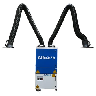 ALLCLEAR MA350 (Standard) Mobile Fume Extractor 3ph/415V with Twin Arms 3m