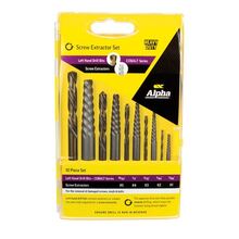 10 Piece Screw Extractor & Left Hand Cobalt Drill Set