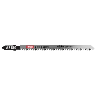 Alpha Jig Saw Blade CV, 115mm, Ground, Euro shank (x5)