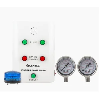 Alarm System visual & audible 2 Channel c/w strobe 2 x 1,000 kPa contact gauges