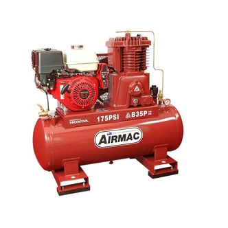 Airmac B35P Electric Start 175psi Honda Petrol Reciprocating Air Compressor