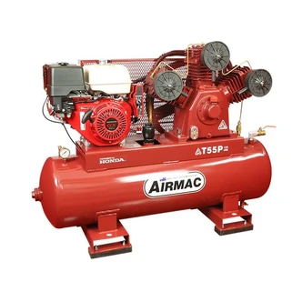 Airmac T55P Electric Start Honda Petrol Reciprocating Air Compressor
