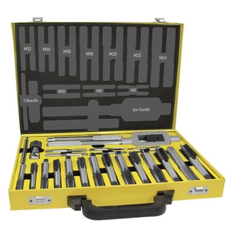 Alpha Tap Set Metric Coarse Carbon M6-M24 22 Piece Metal Box