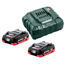 18 V LiHD Starter Pack 2 x 4.0 Ah (2 x 18 V 4.0 Ah LiHD Battery Packs, 1 x ASC 55 Air-cooled Charger)