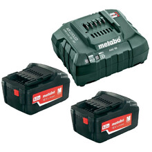 18 V Li-Power Starter Pack 2 x 5.2 Ah (2 x 18 V 5.2 Ah Li-Power Battery Packs, 1 x ASC 55 Air-cooled Charger)