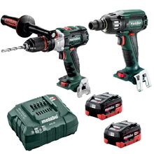 "18 V BRUSHLESS LTX Class Hammer Drill 130 Nm + 18 V BRUSHLESS 1/2"" Impact Wrench Maximum Torque 400 Nm (2 X 5.5 Ah LiHD Battery Packs, ASC 55 Air-Co
