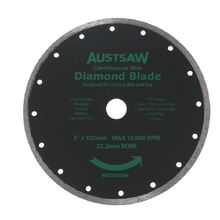 Austsaw - 125mm (5in) Diamond Blade  - 22.2mm Bore