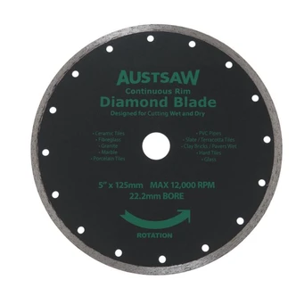 Austsaw - 125mm (5in) Diamond Blade  - 22.2mm Bore