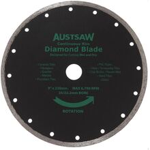 Austsaw - 230mm(9in) Diamond Blade -  25/22.2mm Bore