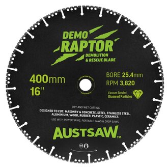 400mm (16in) | Demo Raptor Multi-Purpose Demolition Diamond Blade