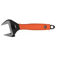 Wide Jaw Wrench 200mm (8'') L/H Thread Safety Nose with Orange Grip