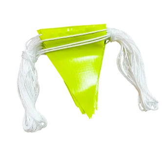 Maxisafe Hi-Vis Yellow Bunting Flag Line - 30m