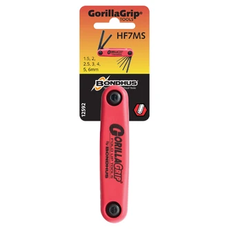 BONDHUS SET 7 HEX GORILLAGRIP FOLD UP 1.5-6MM