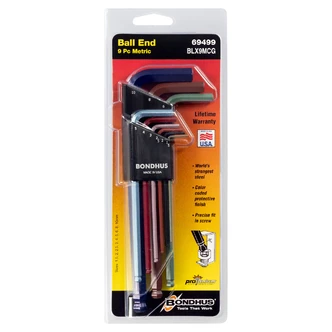 BONDHUS SET9 COLORGRD BALL END L-WR 1.5-10MM