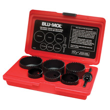 BLU-MOL CARBON STEEL HOLESAW SETS, 7 PCE