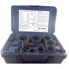 BLU-MOL EXTREME CARBIDE TIPPED HOLESAW SET, 13 PIECE