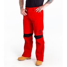 Big Red Leather Welders Trousers - Full Seat. Size 2XL-3XL