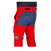Big Red Leather Welders Trousers - Seatless. Size 2XL-3XL