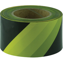 Yellow and Black Barricade Tape