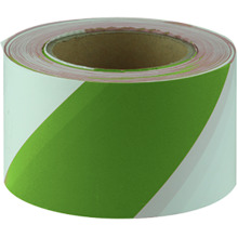 Green and White Barricade Tape
