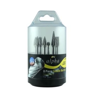 8 pce Metric Carbide Burr Set SA-5MDC, SC-5MDC, SD-5MDC, SF-5MDC, SG-5MDC, SH-5MDC, SL-4MDC, SM-5MDC