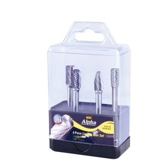 4Pce Carbide Burr Set SA-3DC, SB-3DC, SC-3DC, SF-3DC