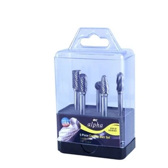 5 Pce Carbide Burr Set 1/4 with 1/4 Shank
