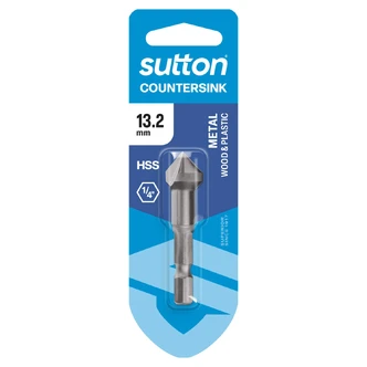 COUNTERSINK C109 HSS 1-FLUTE 90-DEG HEX SHANK