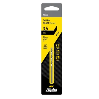 3.5mm Jobber Drill Bit Carded - Silver Series