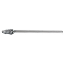 HOLEMAKER CARBIDE BURR, TREE SHAPE RADIUS END, 1/4" X 5/8" HEAD, 1/4" X 6" EXTENDED SHANK, DC