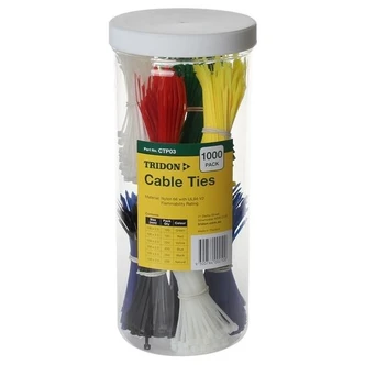 TRIDON CABLE TIE ASST 1000PCS