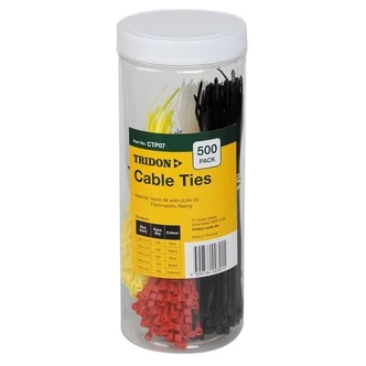 TRIDON CABLE TIE ASST 500PCS