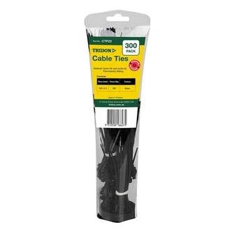 CABLE TIE BLACK 3X100MM PK300 TUBE