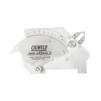 WeldaToolz Half-Moon stainless steel Bridge-Cam Style welding gauge