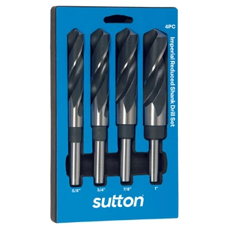 DRILL D188 RS4 REDUCED SHANK HSS BLU SET 5/8-1IN 4PC