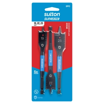 DRILL D501 SPADE BIT SUPABORE SET 19-25MM 3PC