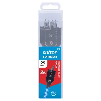 DRILL D501 SPADE BIT SUPABORE TRADEPACK 25MM 5PK