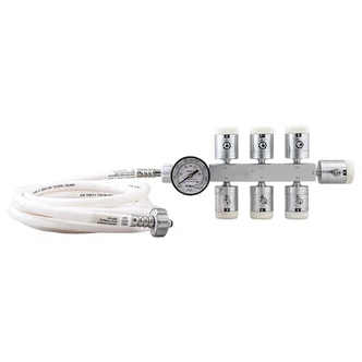 Medical Oxygen Supply Manifold, 7 x 15Lpm with 3m SIS hose