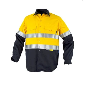 Tecasafe Shirt 5.8oz Yellow/Navy w/Tape Women