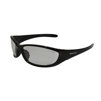 Excel Black Frame Clear Safety Glasses, with Anti-Fog - 12PK