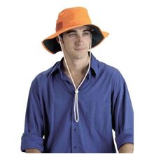Broad Brimmed Hat - Orange with Vented Sides