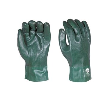Chem-Vex Green PVC Gauntlet. 27cm Long. Size 10